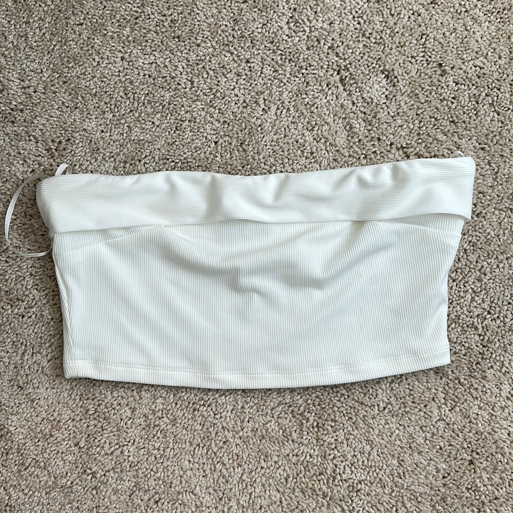 Princess Polly White Cropped Tube Top